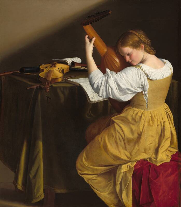 The Lute Player by Orazio Gentileschi, c. 1612/1620