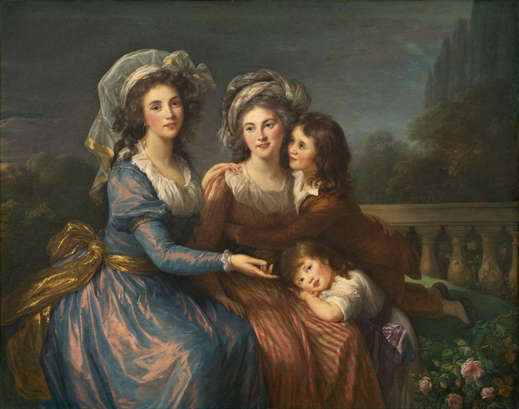 The Marquise de Pezay, and the Marquise de Rougé with Her Sons Alexis and Adrien by Élisabeth Louise Vigée Le Brun, 1787
