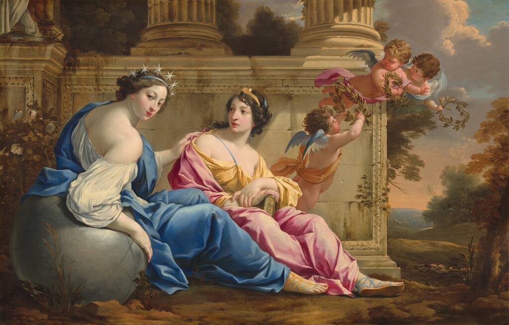 The Muses Urania and Calliope by Simon Vouet, c. 1634