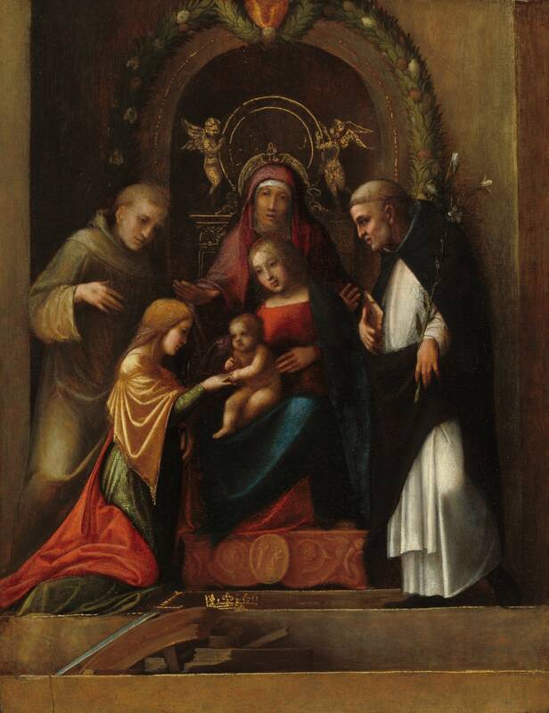 The Mystic Marriage of Saint Catherine by Correggio, 1510/1515