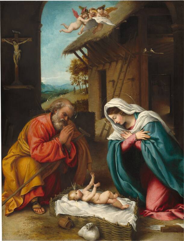 The Nativity by Lorenzo Lotto, 1523