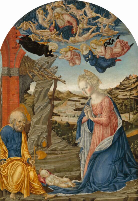 The Nativity, with God the Father Surrounded by Angels and Cherubim by Francesco di Giorgio Martini, c. 1470