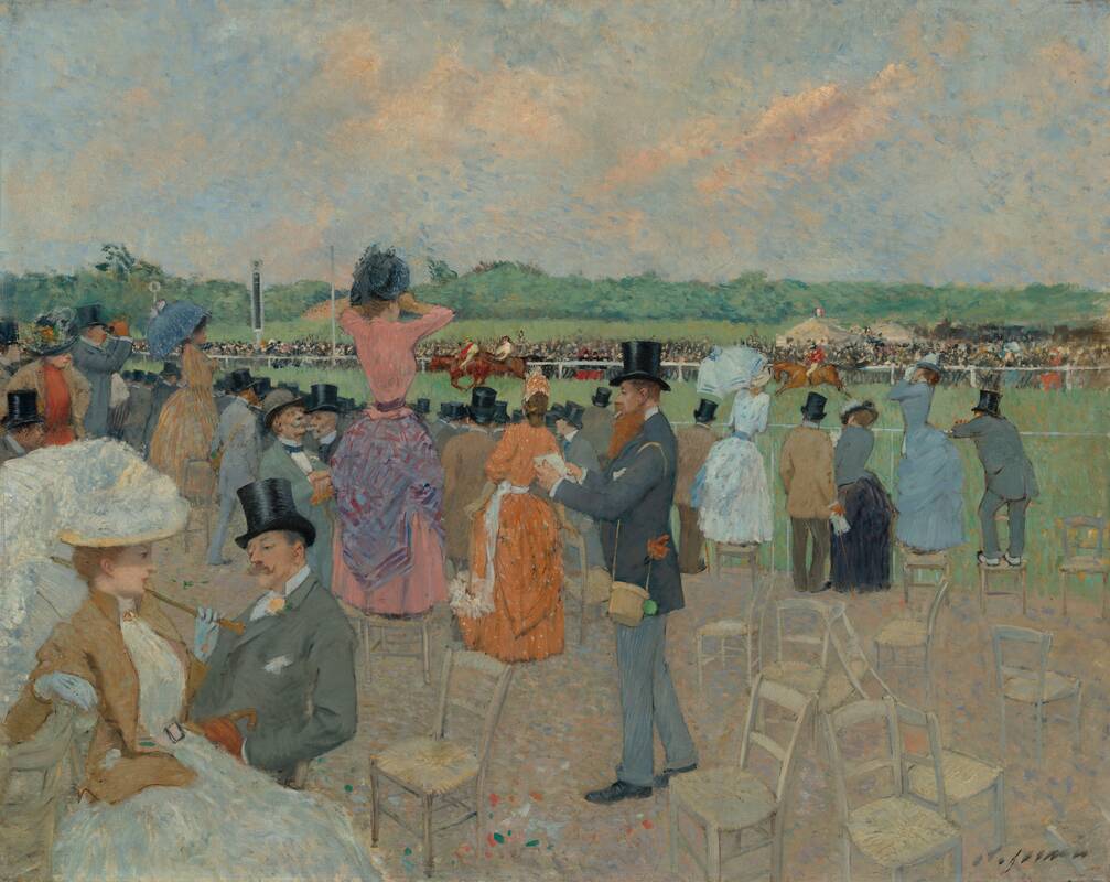 The Races at Longchamp by Jean-Louis Forain, c. 1891