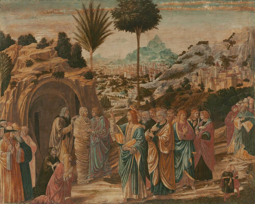 The Raising of Lazarus by Benozzo Gozzoli, mid 1490s