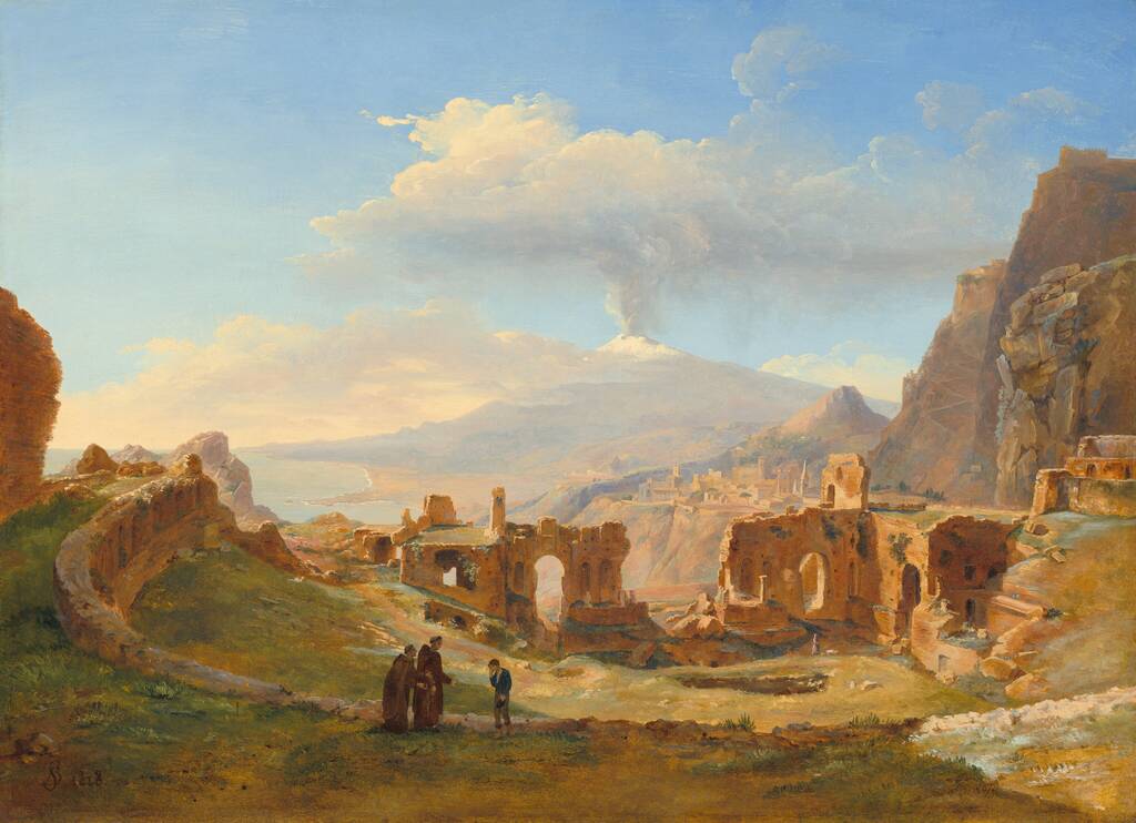 The Roman Theater at Taormina by Louise-Joséphine Sarazin de Belmont, 1828