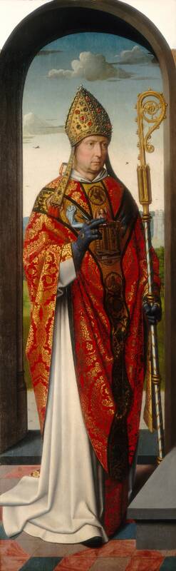 The Saint Anne Altarpiece: Saint Nicholas [left panel] by Gerard David, c. 1500/1520