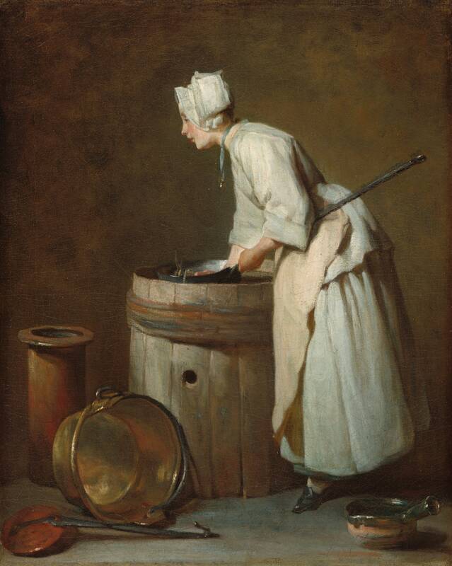 The Scullery Maid by Jean Siméon Chardin, c. 1738
