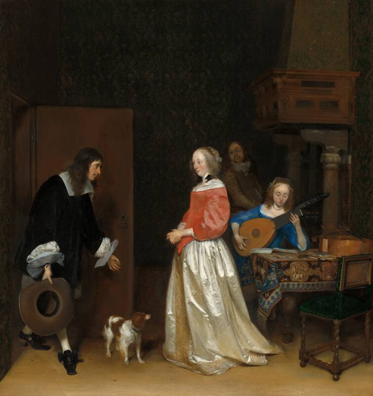 The Suitor's Visit by Gerard ter Borch the Younger, c. 1658
