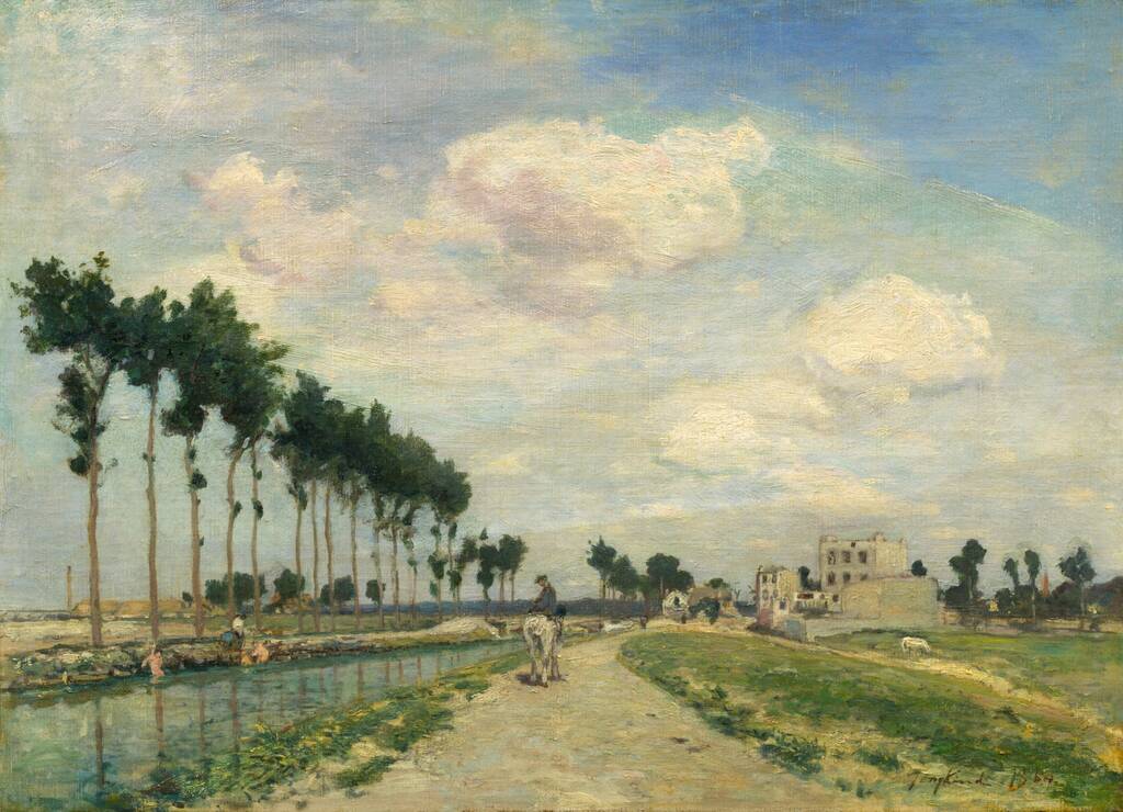 The Towpath by Johan Barthold Jongkind, 1864