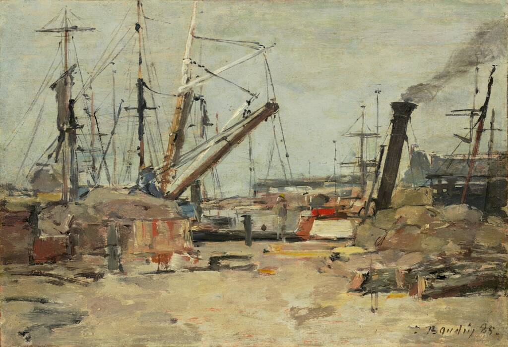 The Trawlers by Eugène Boudin, 1885