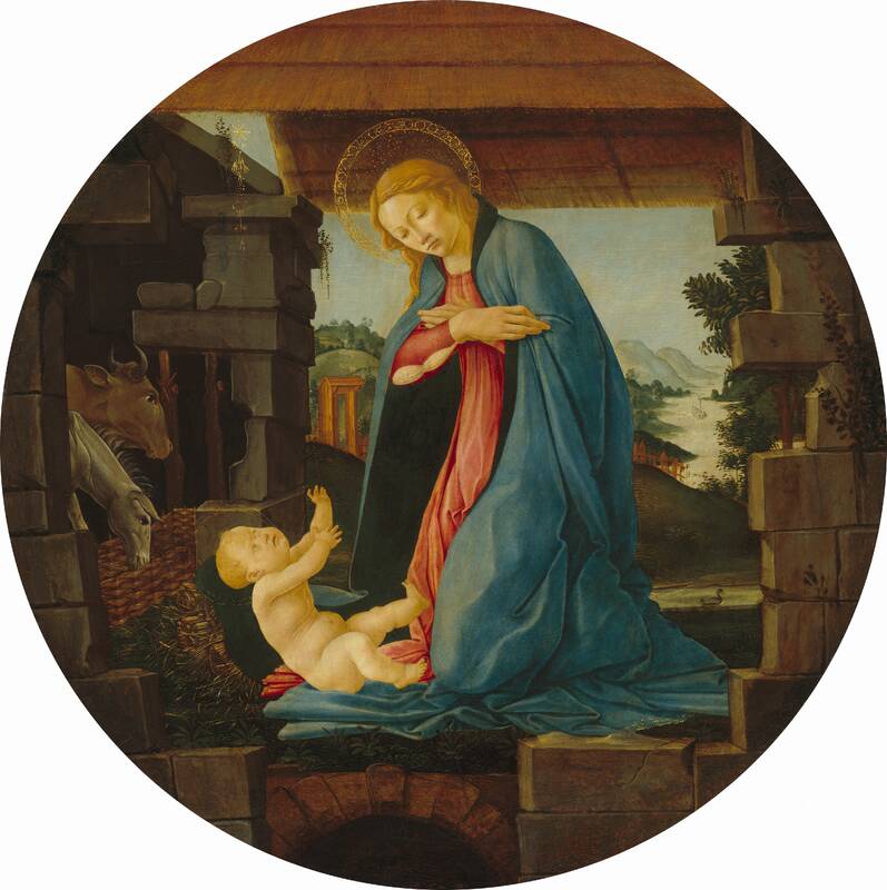 The Virgin Adoring the Child by Sandro Botticelli, 1480/1490