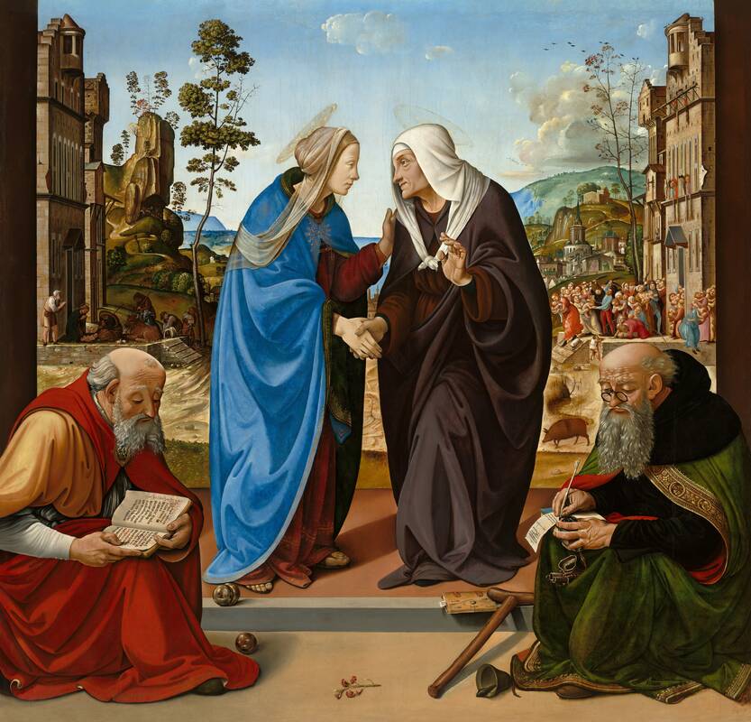 The Visitation with Saint Nicholas and Saint Anthony Abbot by Piero di Cosimo, c. 1489/1490