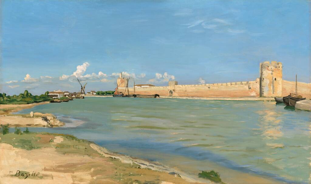 The Western Ramparts at Aigues-Mortes by Frédéric Bazille, 1867