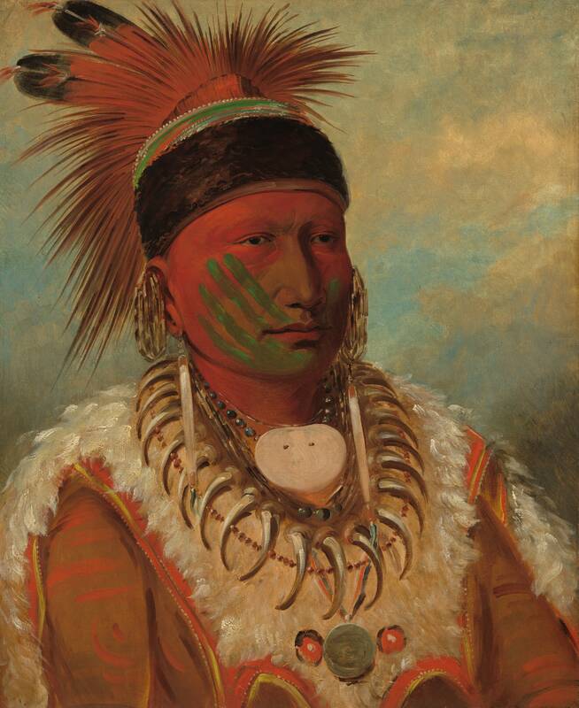 The White Cloud, Head Chief of the Iowas by George Catlin, 1844/1845