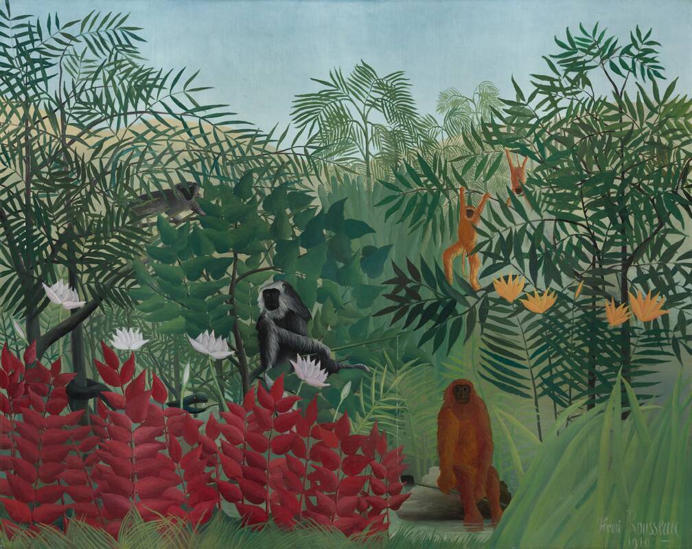 Tropical Forest with Monkeys by Henri Rousseau, 1910