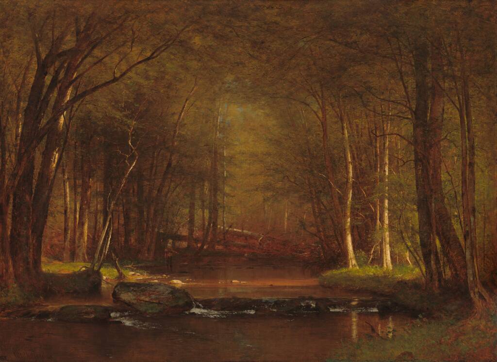 Trout Brook in the Catskills by Worthington Whittredge, 1875