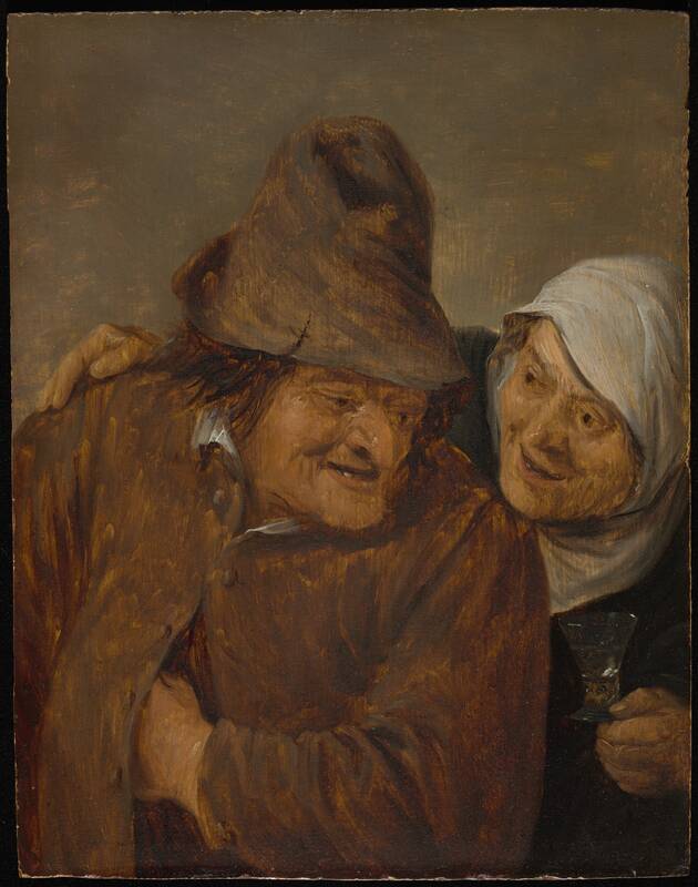 Two Peasants with a Glass of Wine by David Teniers the Younger, c. 1645