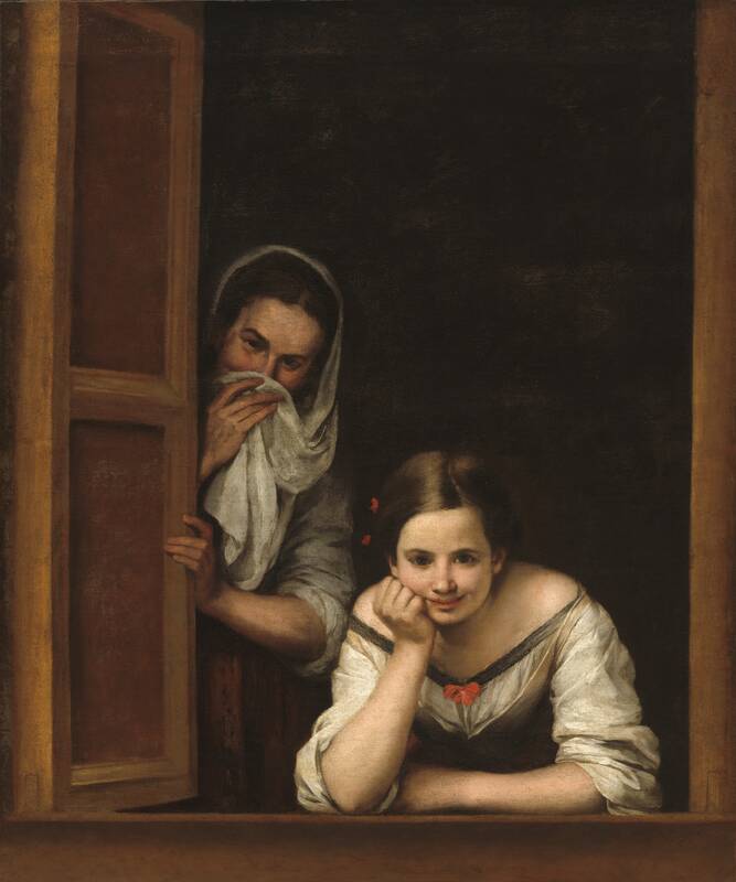 Two Women at a Window by Bartolomé Esteban Murillo, c. 1655/1660