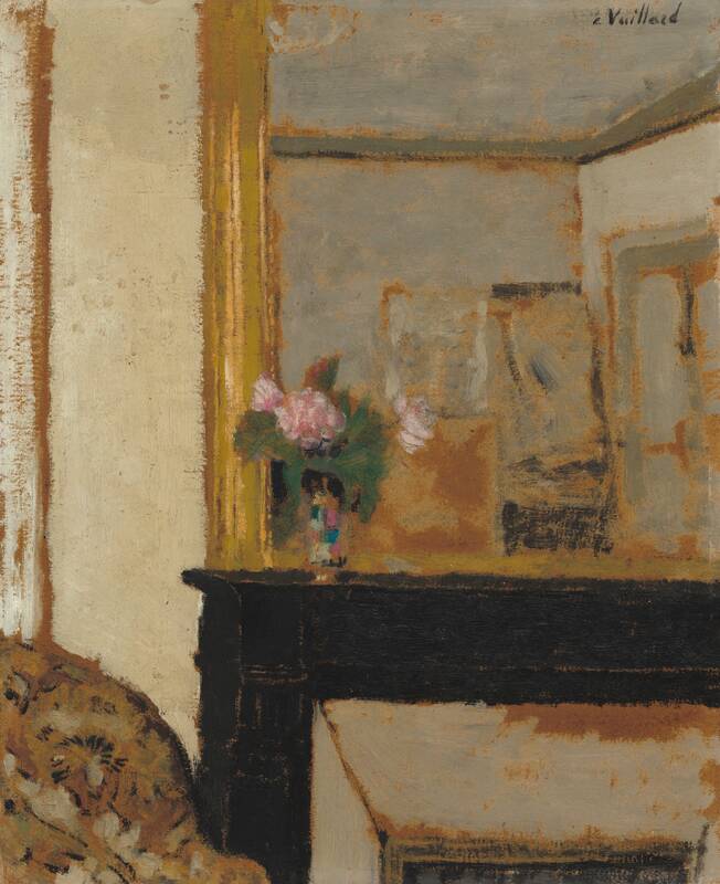 Vase of Flowers on a Mantelpiece by Edouard Vuillard, c. 1900