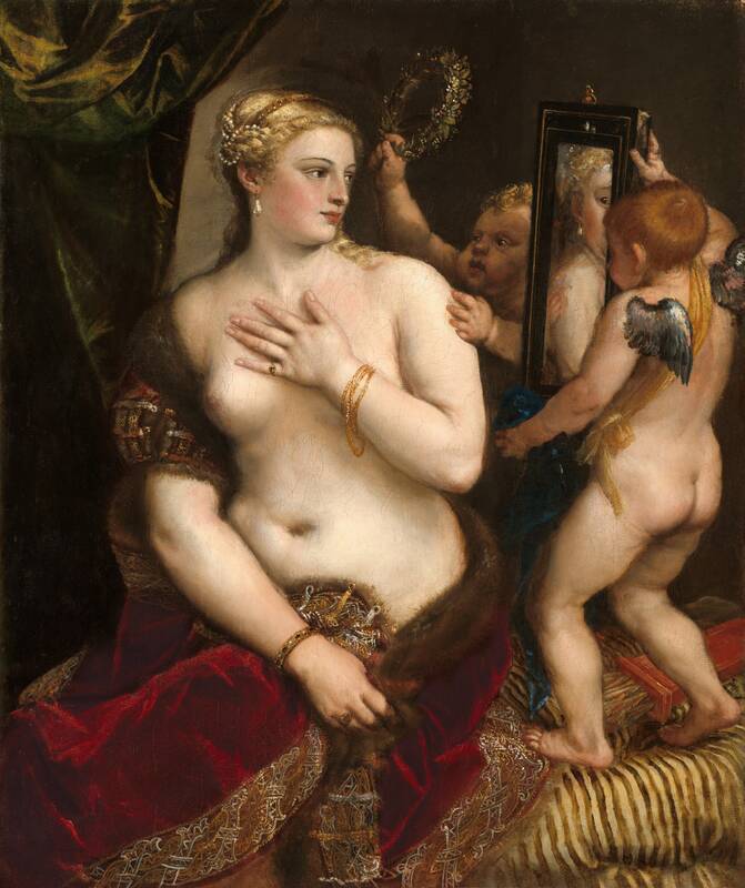 Venus with a Mirror by Titian, c. 1555