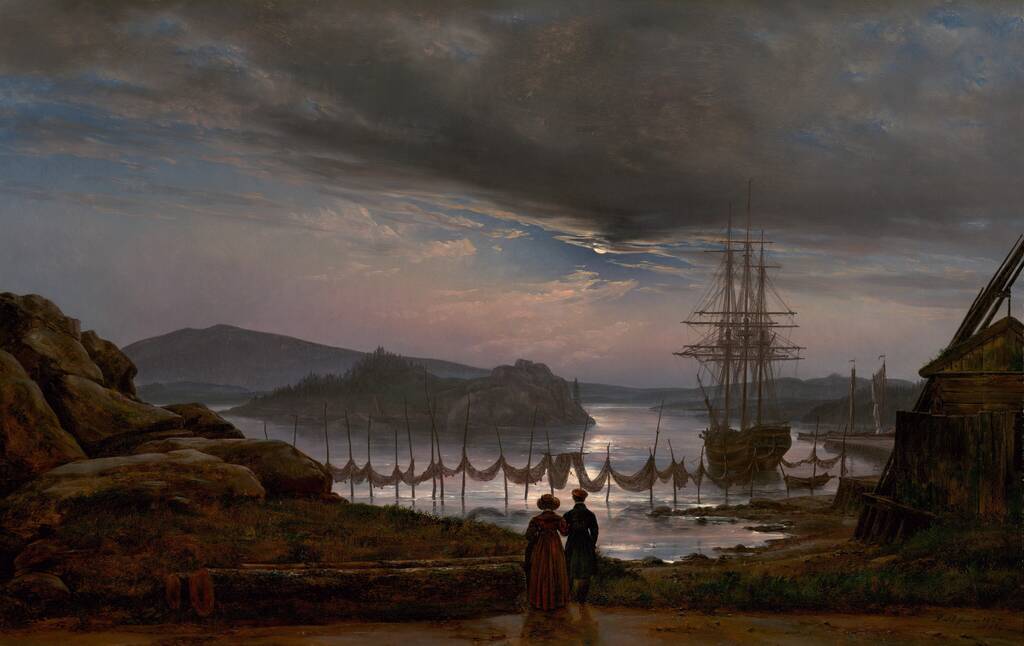 View from Vaekero near Christiania by Johan Christian Dahl, 1827