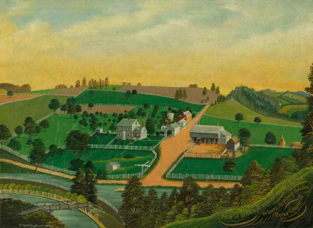 View of Benjamin Reber's Farm by Charles C. Hofmann, 1872