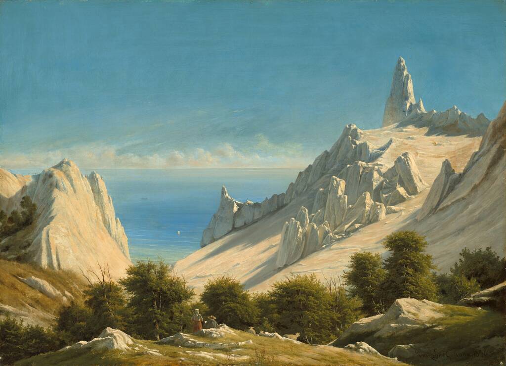 View of Sommerspiret, the Cliffs of Møn by Georg Emil Libert, 1846