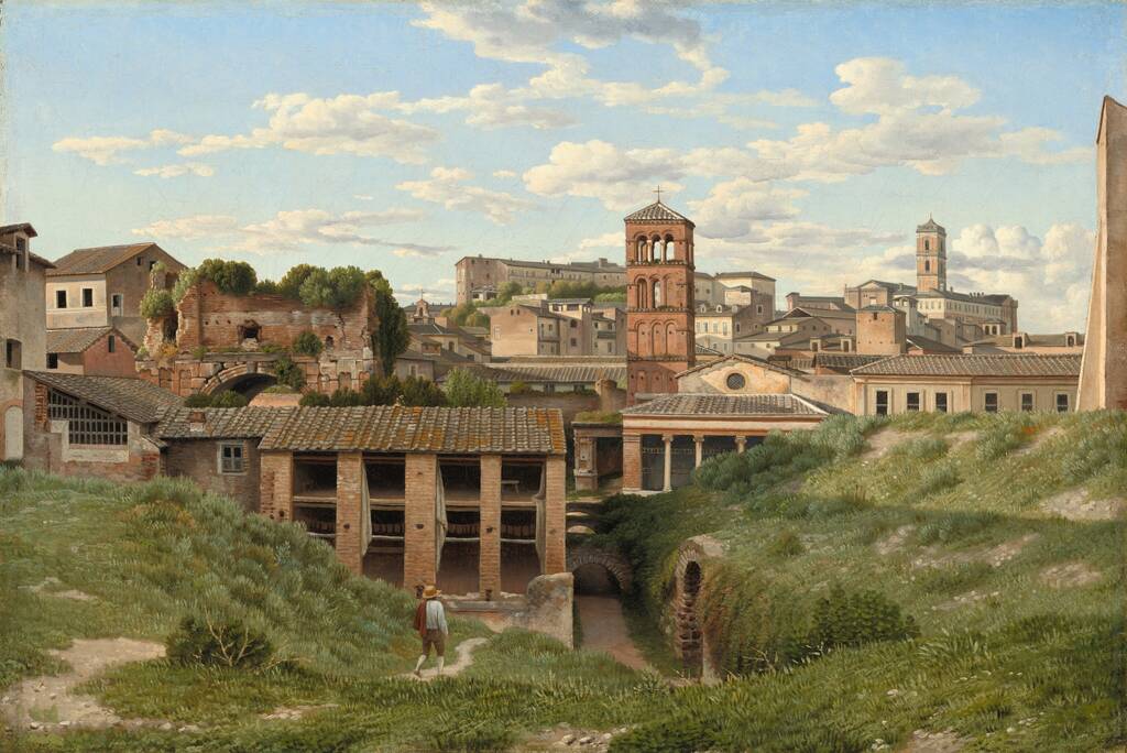 View of the Cloaca Maxima, Rome by Christoffer Wilhelm Eckersberg, 1814