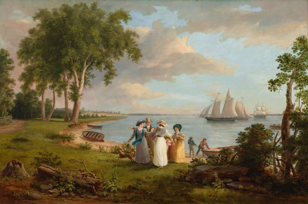 View of the Delaware near Philadelphia by Thomas Birch, 1831