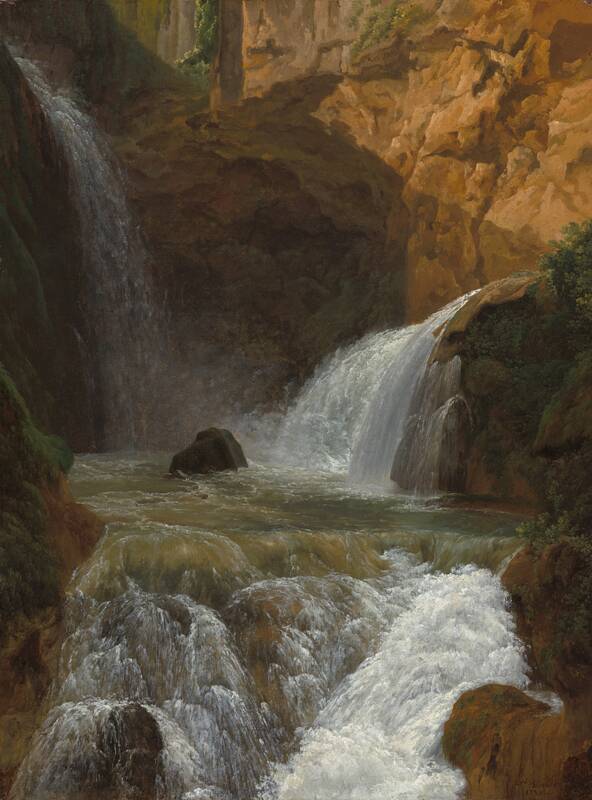 View of the Waterfalls at Tivoli by Jean Joseph Xavier Bidauld, 1788