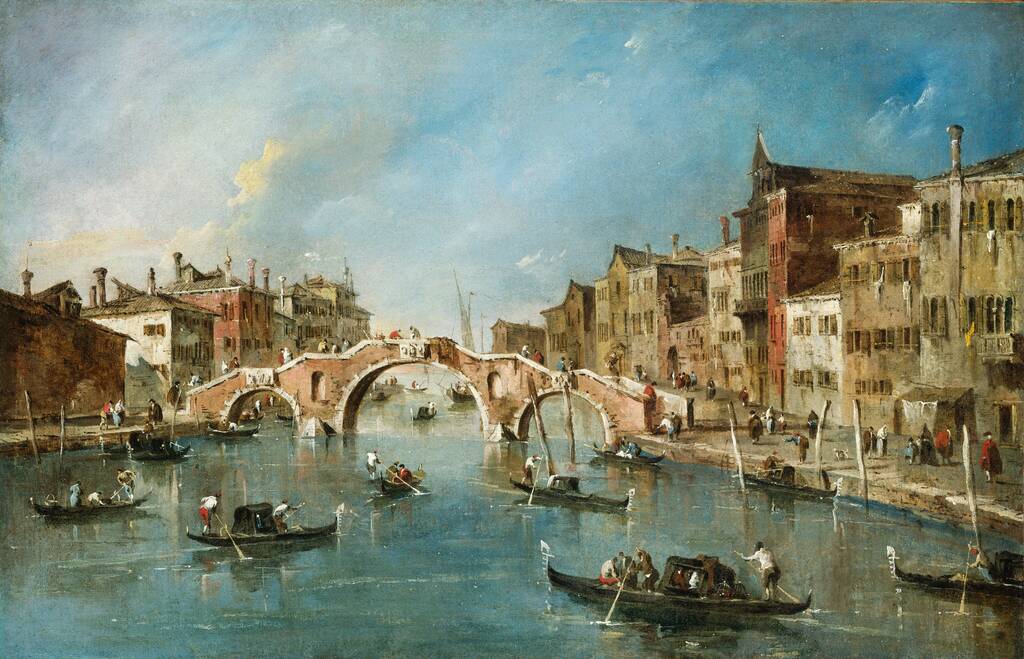 View on the Cannaregio Canal, Venice by Francesco Guardi, c. 1775-1780