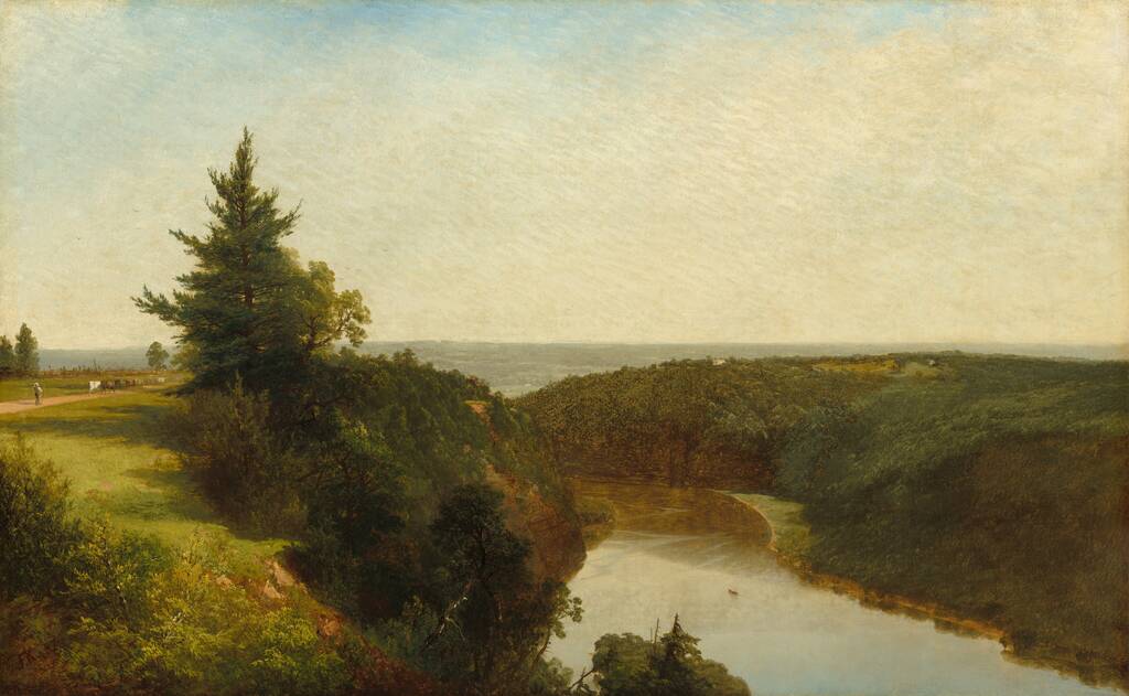 View on the Genesee near Mount Morris by John Frederick Kensett, 1857