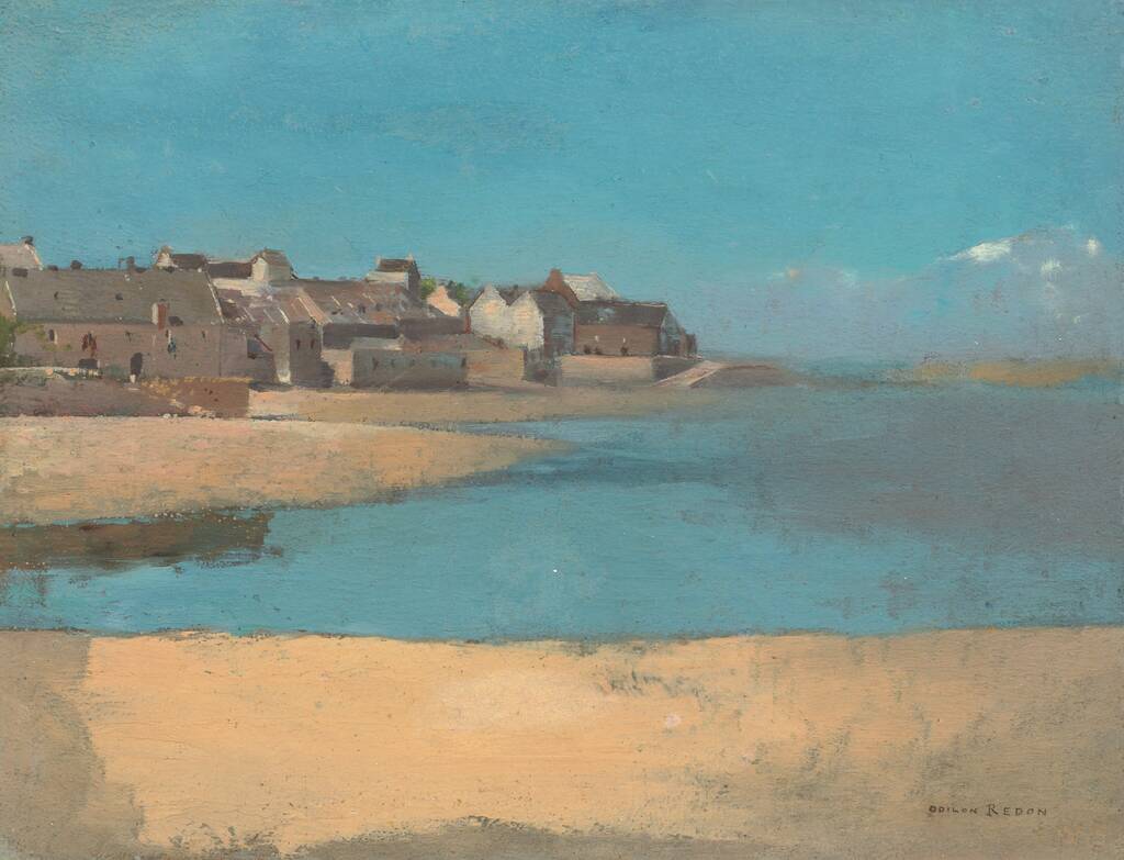 Village by the Sea in Brittany by Odilon Redon, c. 1880