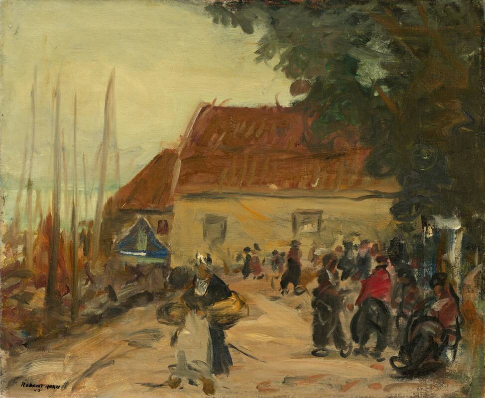 Volendam Street Scene by Robert Henri, 1910