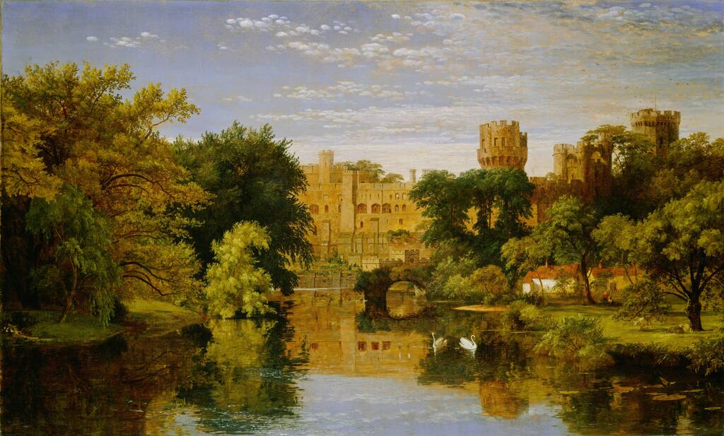 Warwick Castle, England by Jasper Francis Cropsey, 1857