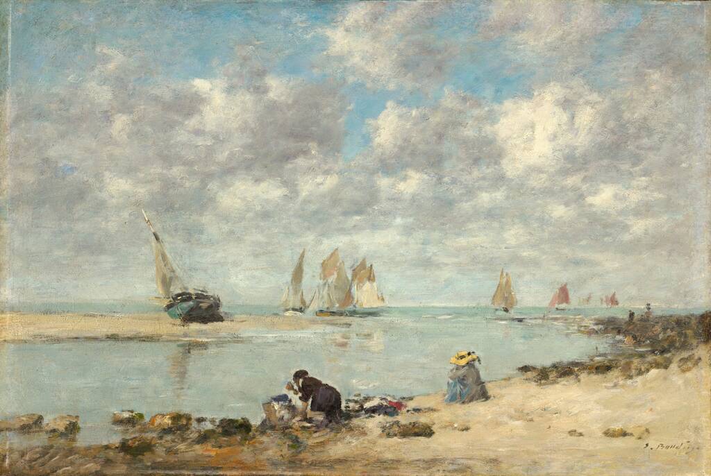 Washerwoman near Trouville by Eugène Boudin, c. 1872/1876