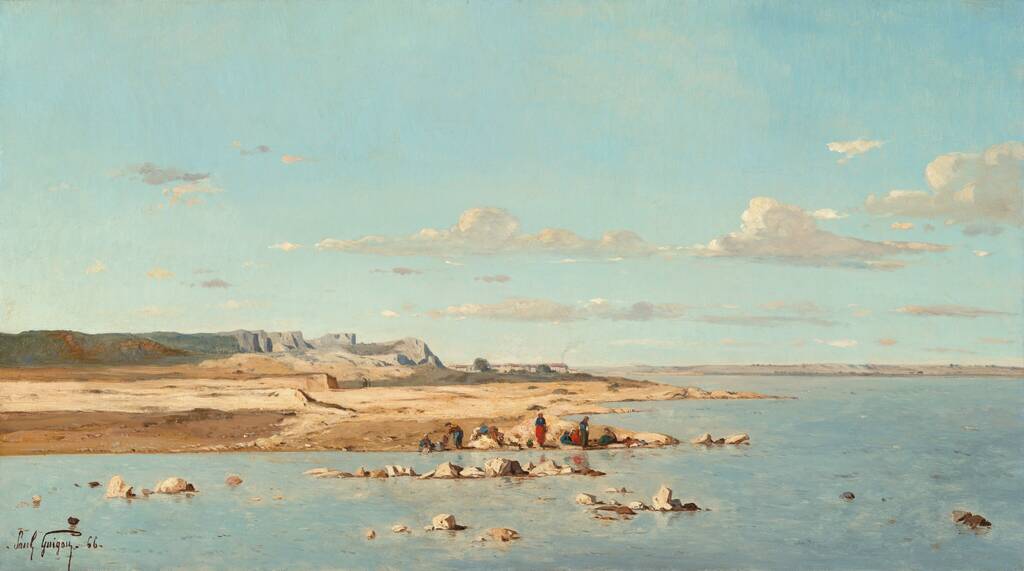 Washerwomen on the Banks of the Durance by Paul Guigou, 1866