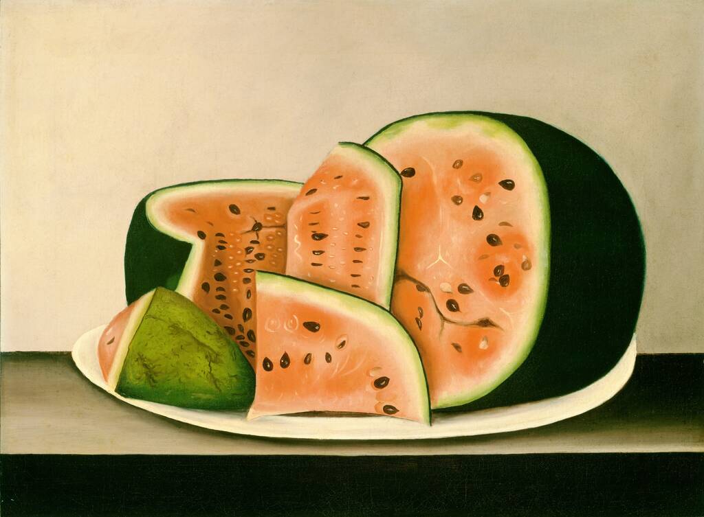 Watermelon on a Plate by American 19th Century, mid 19th century