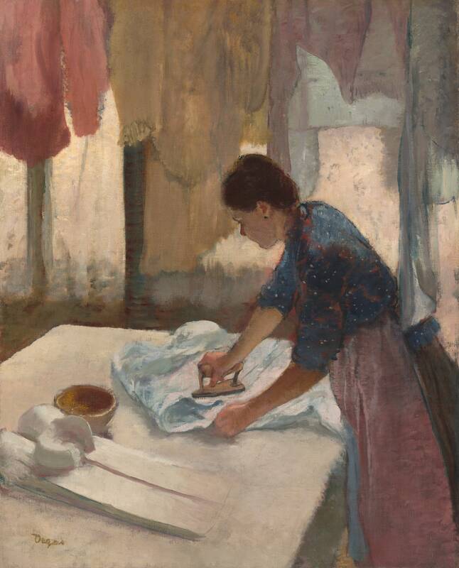Woman Ironing by Edgar Degas, begun c. 1876, completed c. 1887