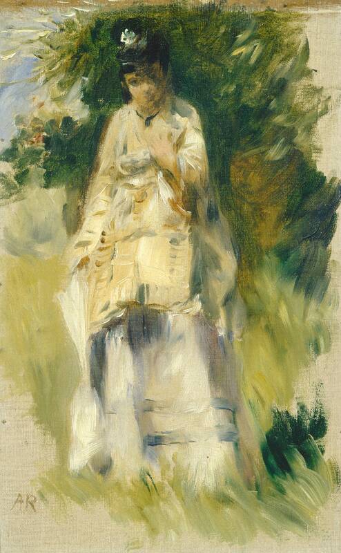 Woman Standing by a Tree by Auguste Renoir, 1866