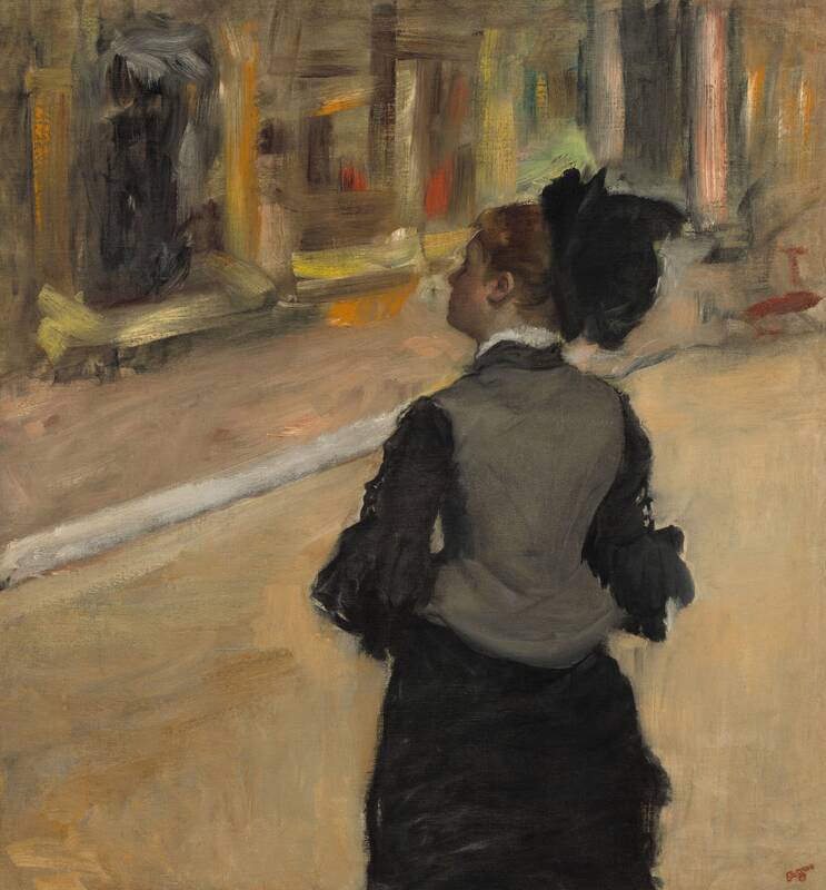Woman Viewed from Behind (Visit to a Museum) by Edgar Degas, c. 1879-1885