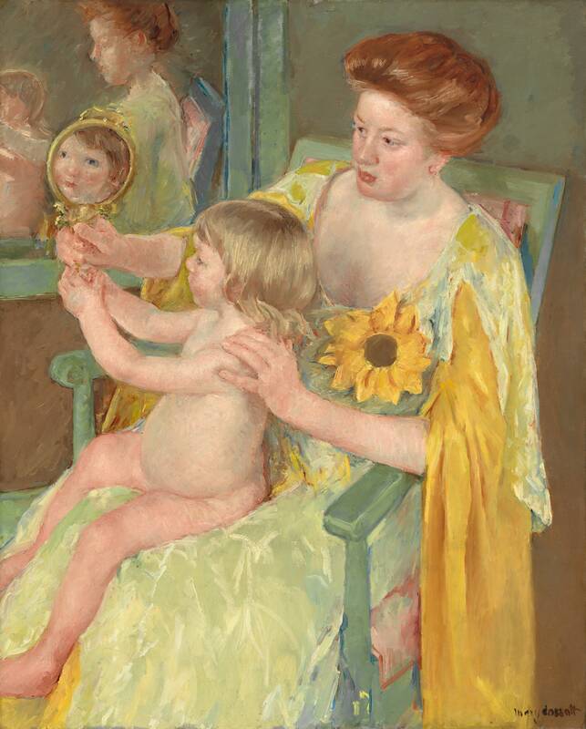 Woman with a Sunflower by Mary Cassatt, c. 1905