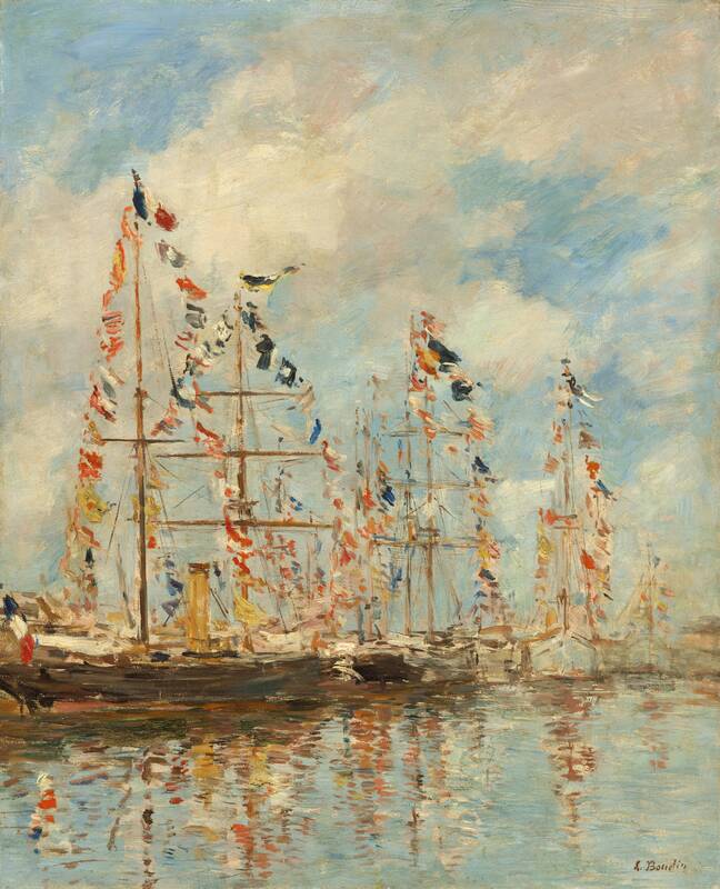 Yacht Basin at Trouville-Deauville by Eugène Boudin, probably 1895/1896