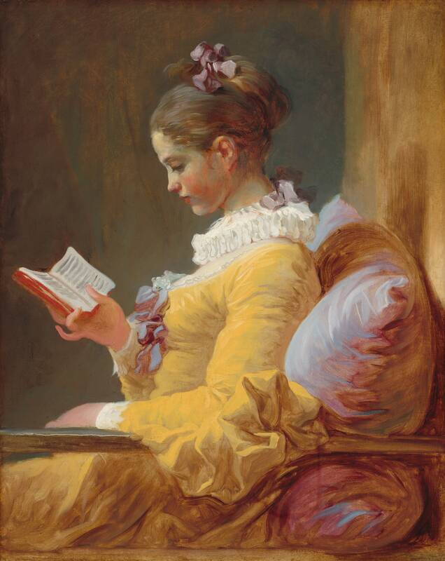 Young Girl Reading by Jean Honoré Fragonard, c. 1769
