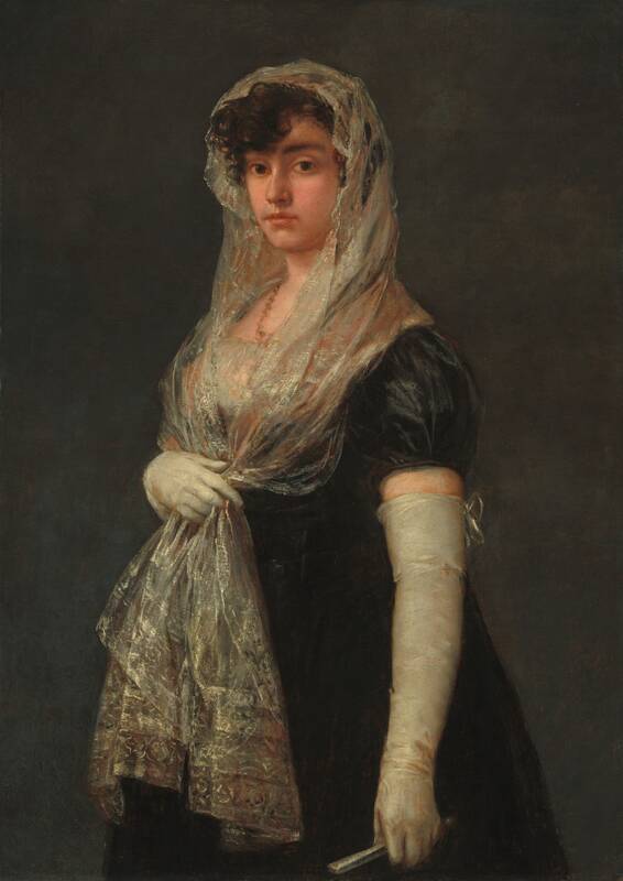 Young Lady Wearing a Mantilla and Basquina by Francisco Goya, c. 1800/1805